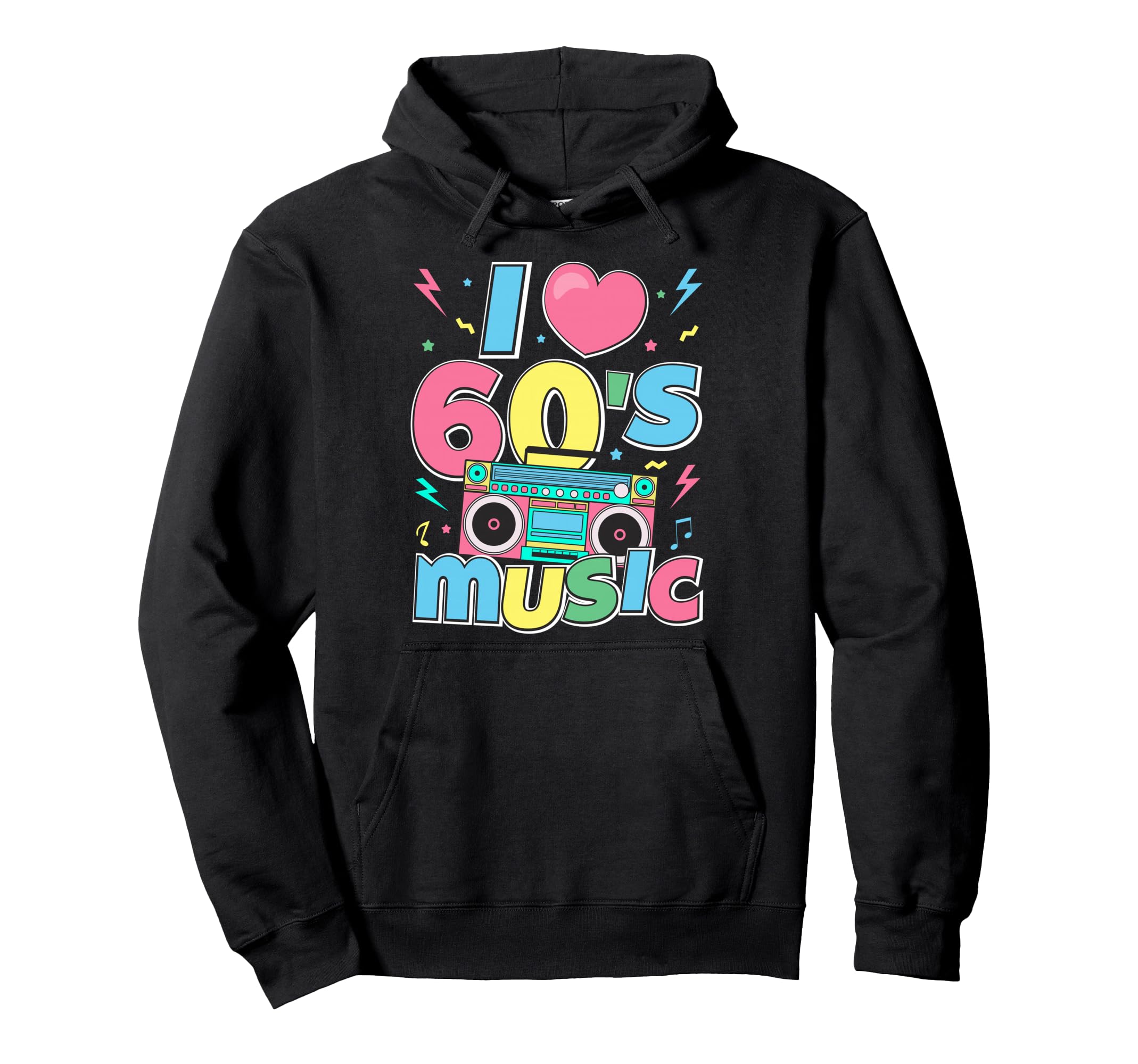 I Love 60S Music Cassette Tape 60S 1960S Hoodie - Unique Graphic Unisex - T-Shirt, Sweatshirt, Hoodie