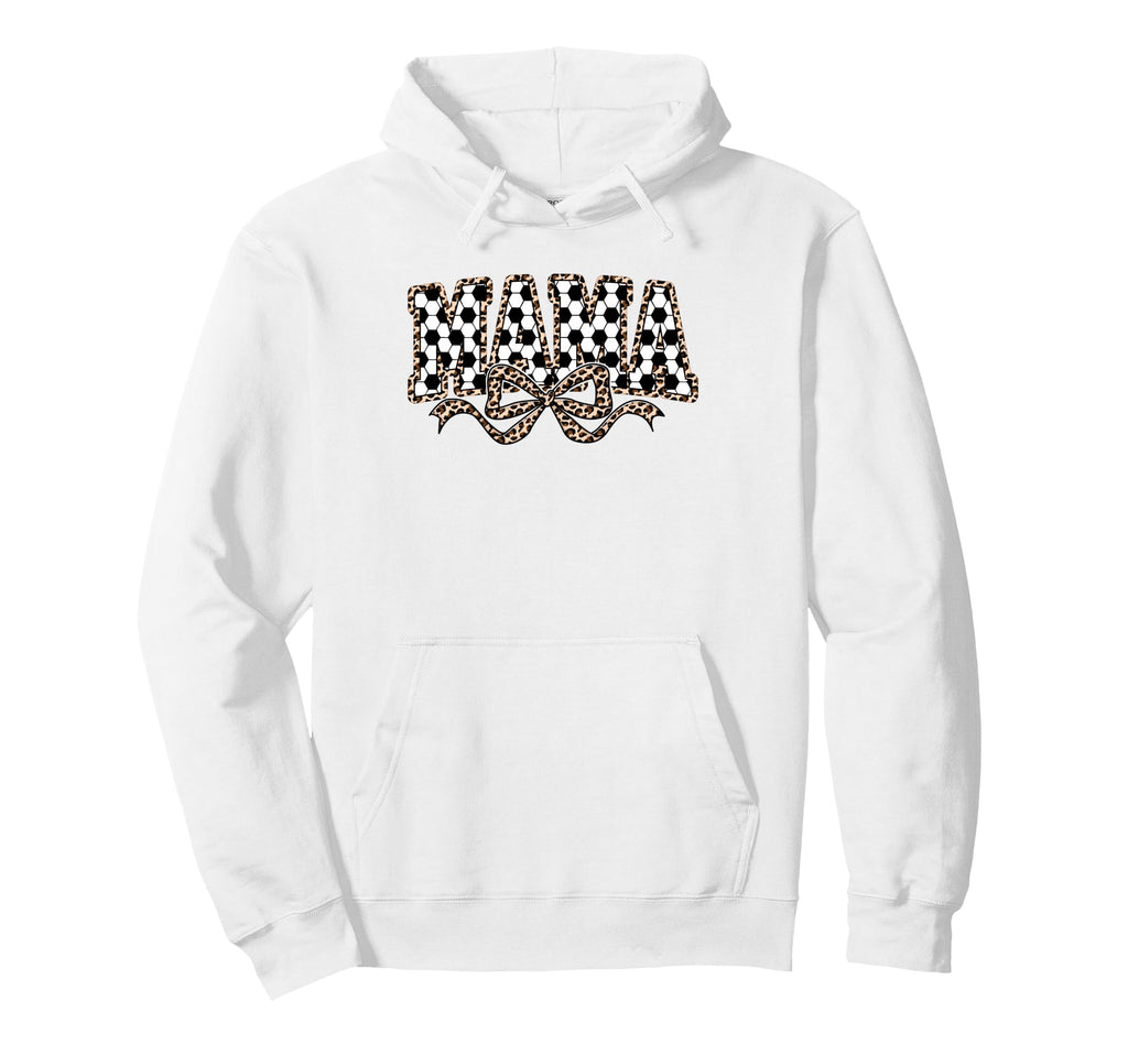 Leopard Soccer Mama Coquette Bow Hoodie - Streetwear Style for Adults - T-Shirt, Sweatshirt, Hoodie