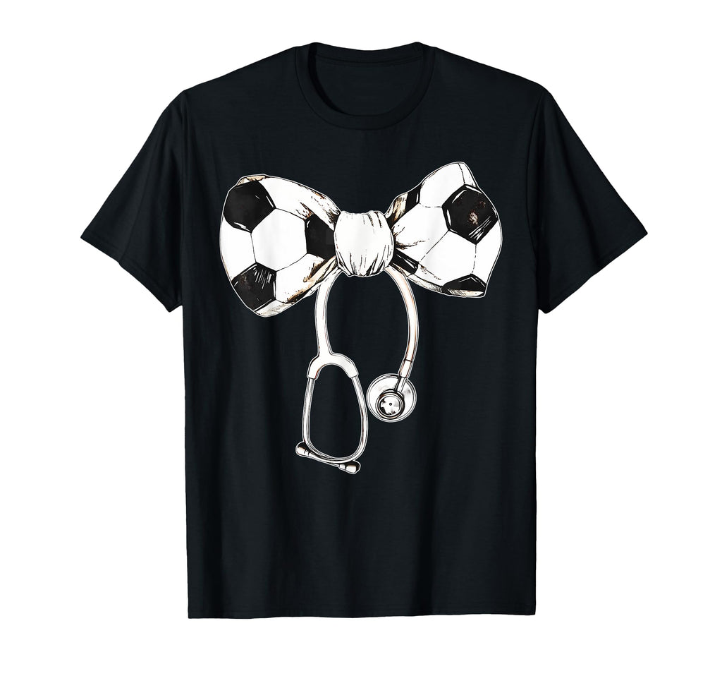 Coquette Bow Stethoscope Soccer Nurse T-Shirt - Streetwear Style Unisex - T-Shirt, Sweatshirt, Hoodie
