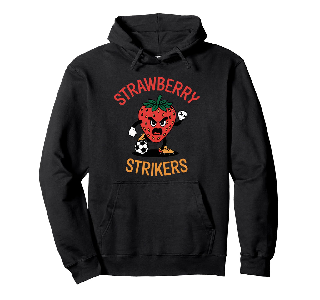 Strawberry Strikers Funny Soccer Hoodie - Trendy Graphic Men Women - T-Shirt, Sweatshirt, Hoodie