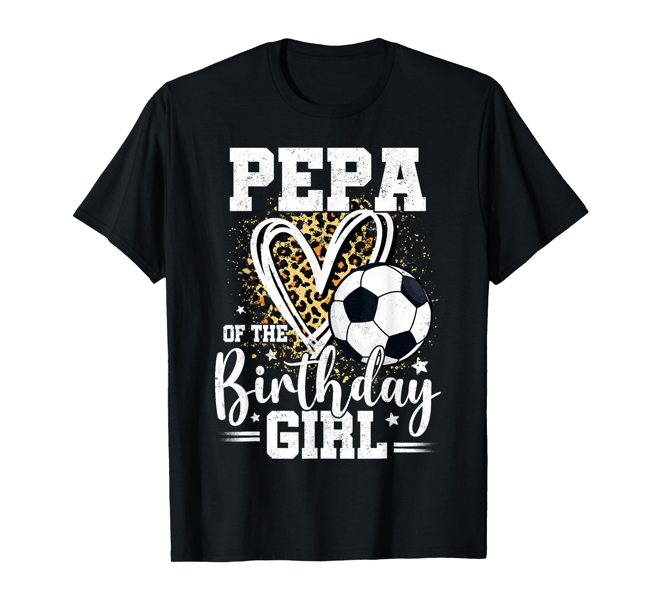 Pepa Birthday Soccer Ball Leopard Heart T-Shirt - Streetwear Style Unisex - T-Shirt, Sweatshirt, Hoodie