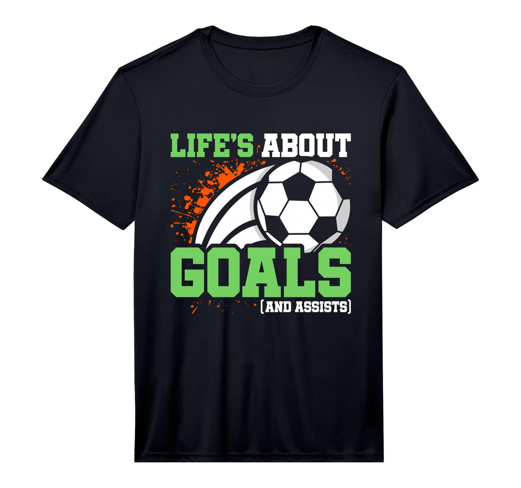 Soccer Player Lifes About Goals Assists T-Shirt - Aesthetic Graphic Unisex - T-Shirt, Sweatshirt, Hoodie
