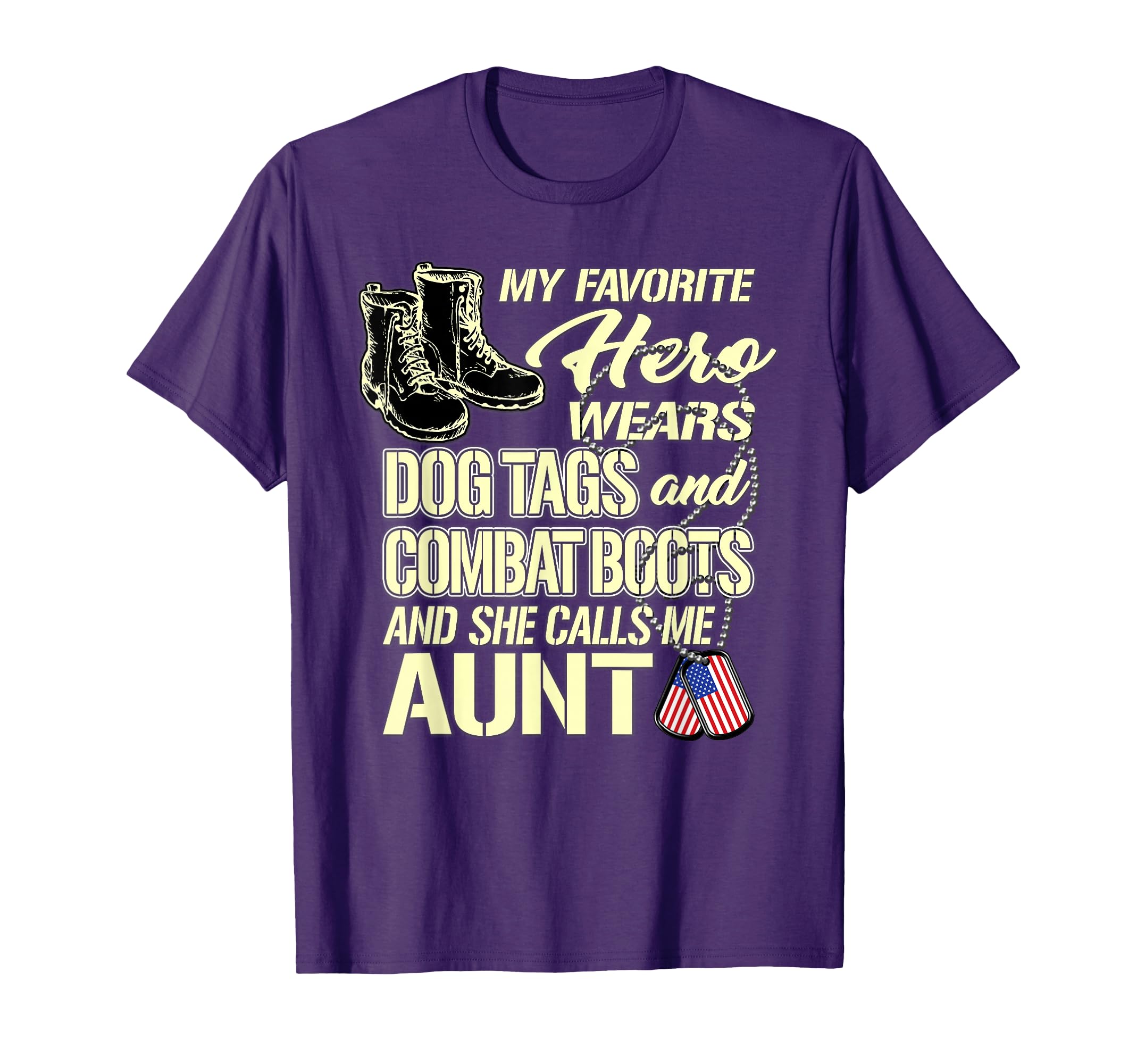 My Niece Wears Dog Tags And Combat T-Shirt - Casual Everyday Wear Unisex - T-Shirt, Sweatshirt, Hoodie