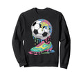 Soccer Ball Drip Ice Cream Drip Game Sweatshirt - Trendy Graphic Unisex - T-Shirt, Sweatshirt, Hoodie