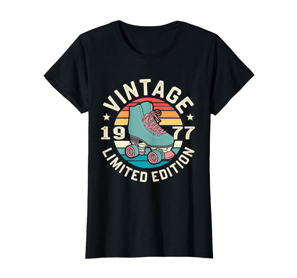 1977 Sunset Roller Skate Birthday T-Shirt - Novelty Apparel Men Women - T-Shirt, Sweatshirt, Hoodie