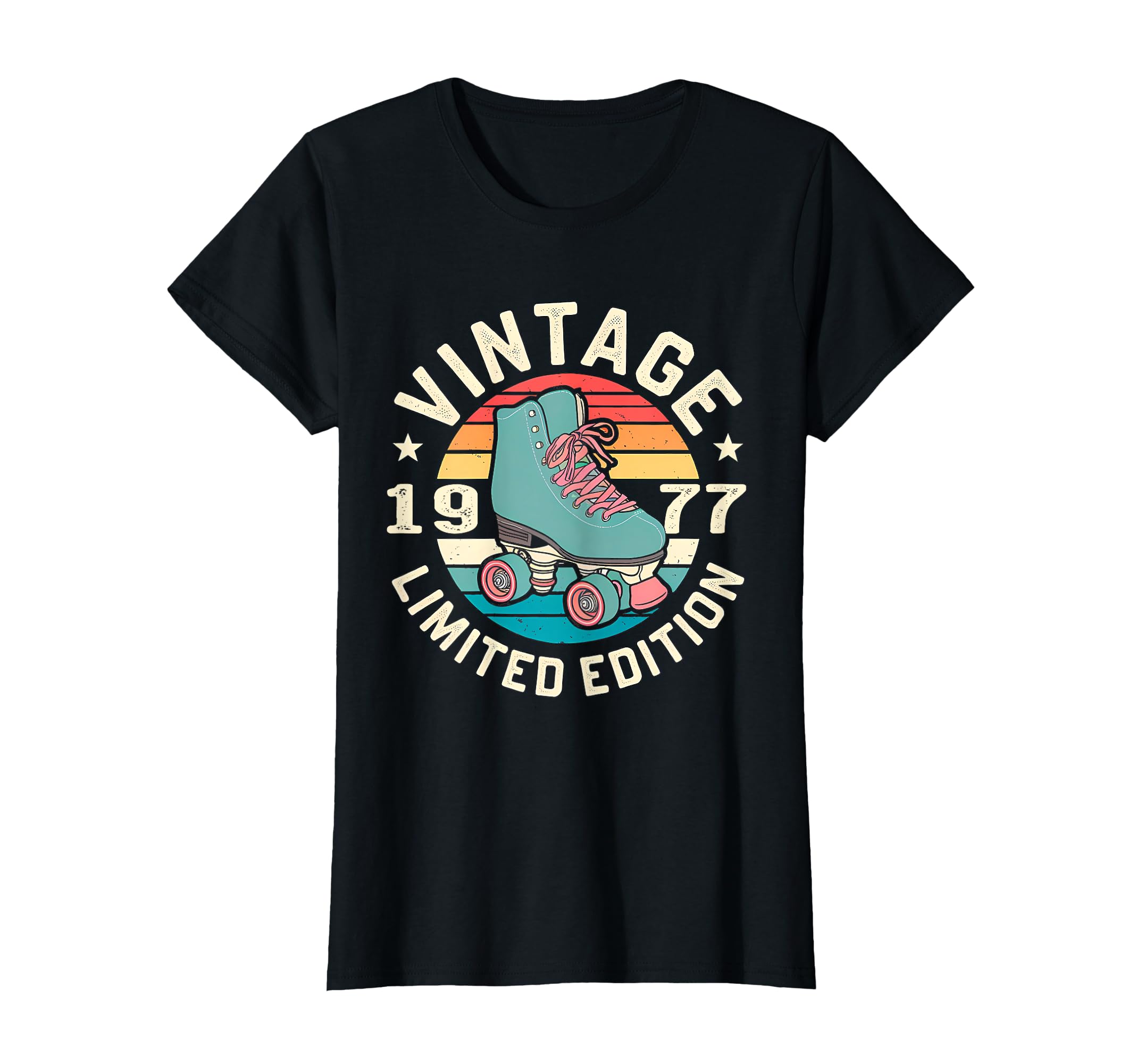 1977 Sunset Roller Skate Birthday T-Shirt - Novelty Apparel Men Women - T-Shirt, Sweatshirt, Hoodie