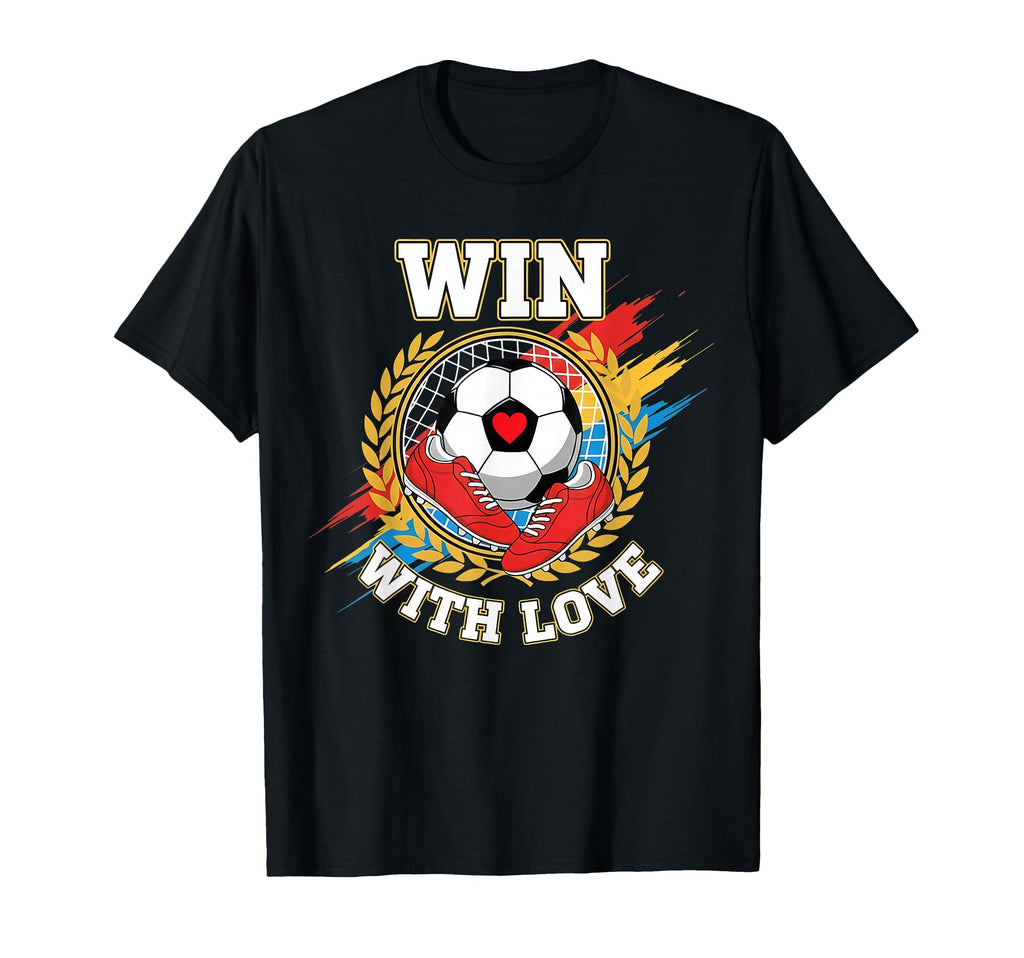 Win Love Soccer Team Spirit Player T-Shirt - Aesthetic Graphic Unisex - T-Shirt, Sweatshirt, Hoodie