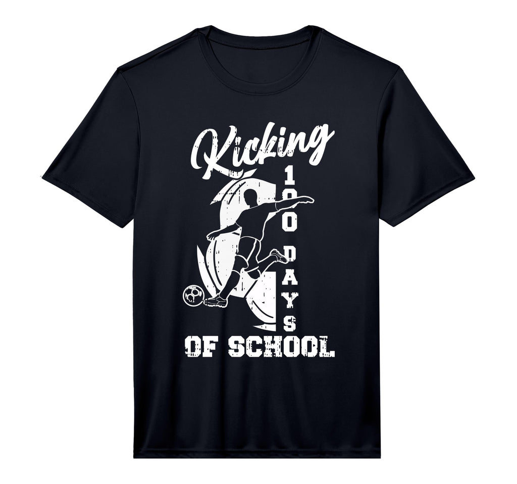 Mens 100 Days School Soccer Player Kick T-Shirt - Graphic Print Men Women - T-Shirt, Sweatshirt, Hoodie