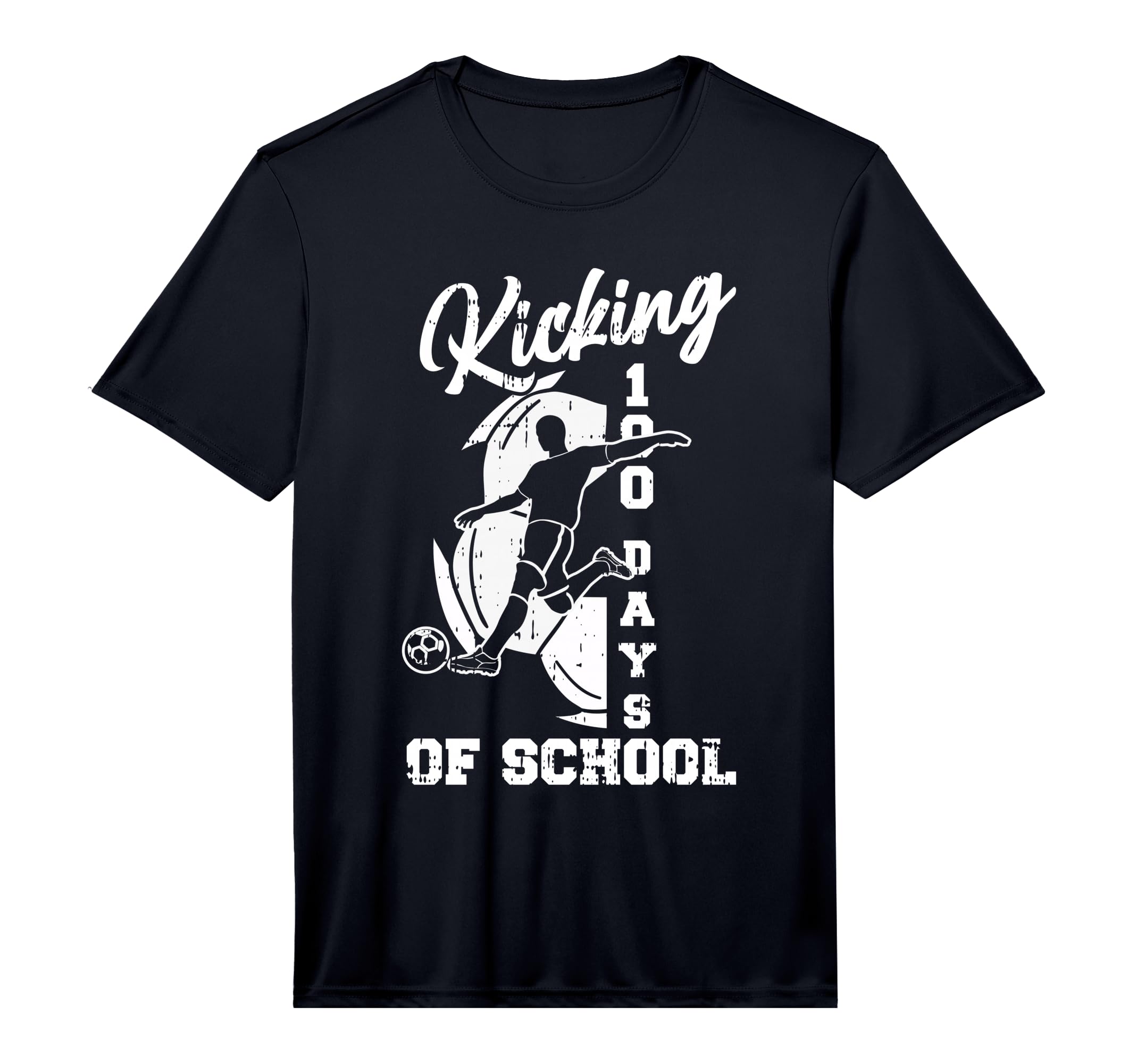Mens 100 Days School Soccer Player Kick T-Shirt - Graphic Print Men Women - T-Shirt, Sweatshirt, Hoodie