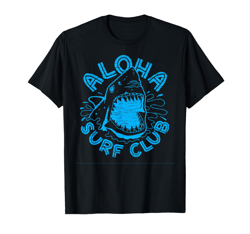 Aloha Surf Club Aqua Shark Attack T-Shirt - Casual Everyday Wear for Adults - T-Shirt, Sweatshirt, Hoodie