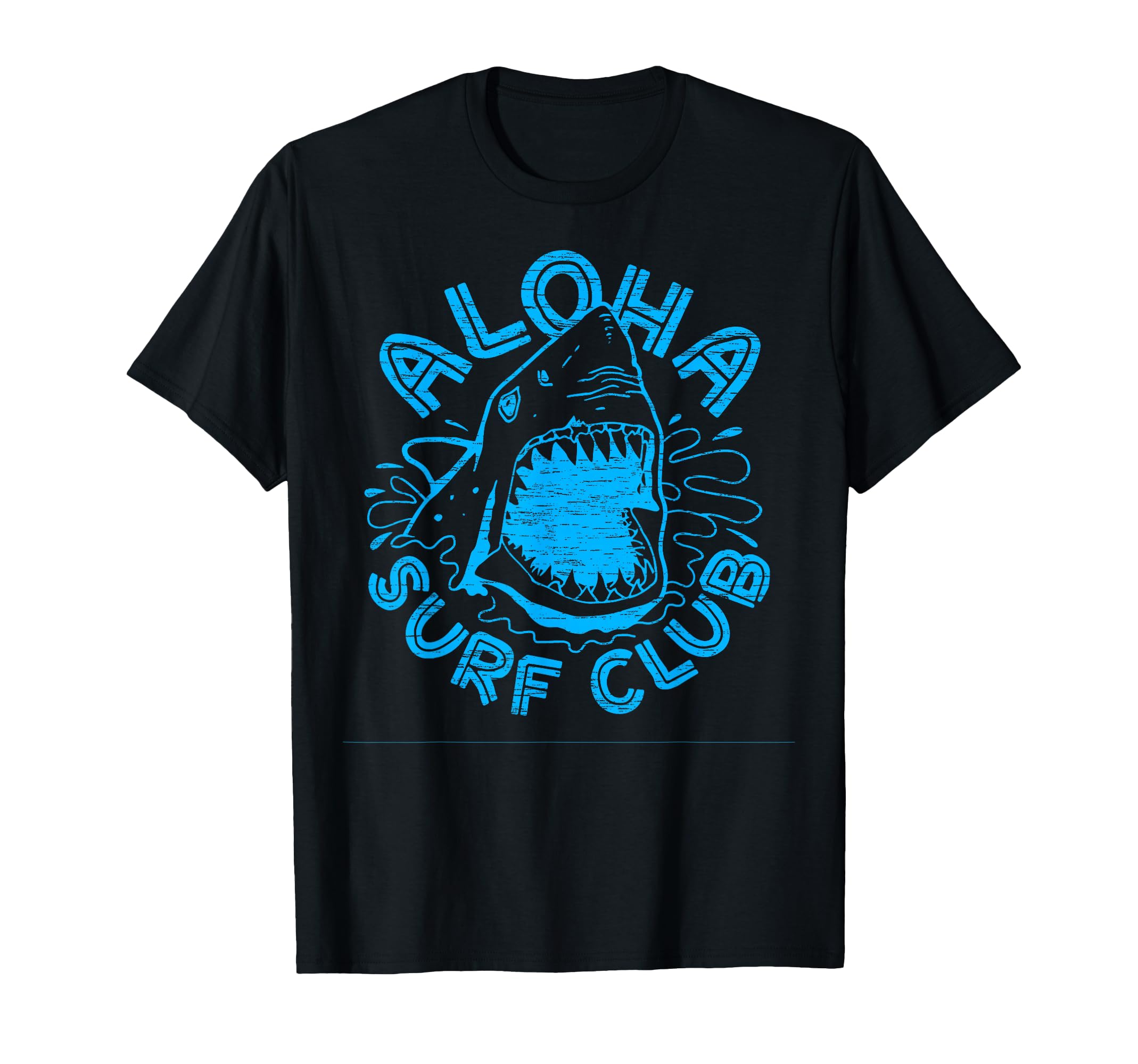 Aloha Surf Club Aqua Shark Attack T-Shirt - Casual Everyday Wear for Adults - T-Shirt, Sweatshirt, Hoodie