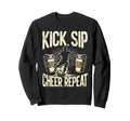 Kick Sip Repeat Soccer Coffee Lover Sweatshirt - Graphic Print Men Women - T-Shirt, Sweatshirt, Hoodie