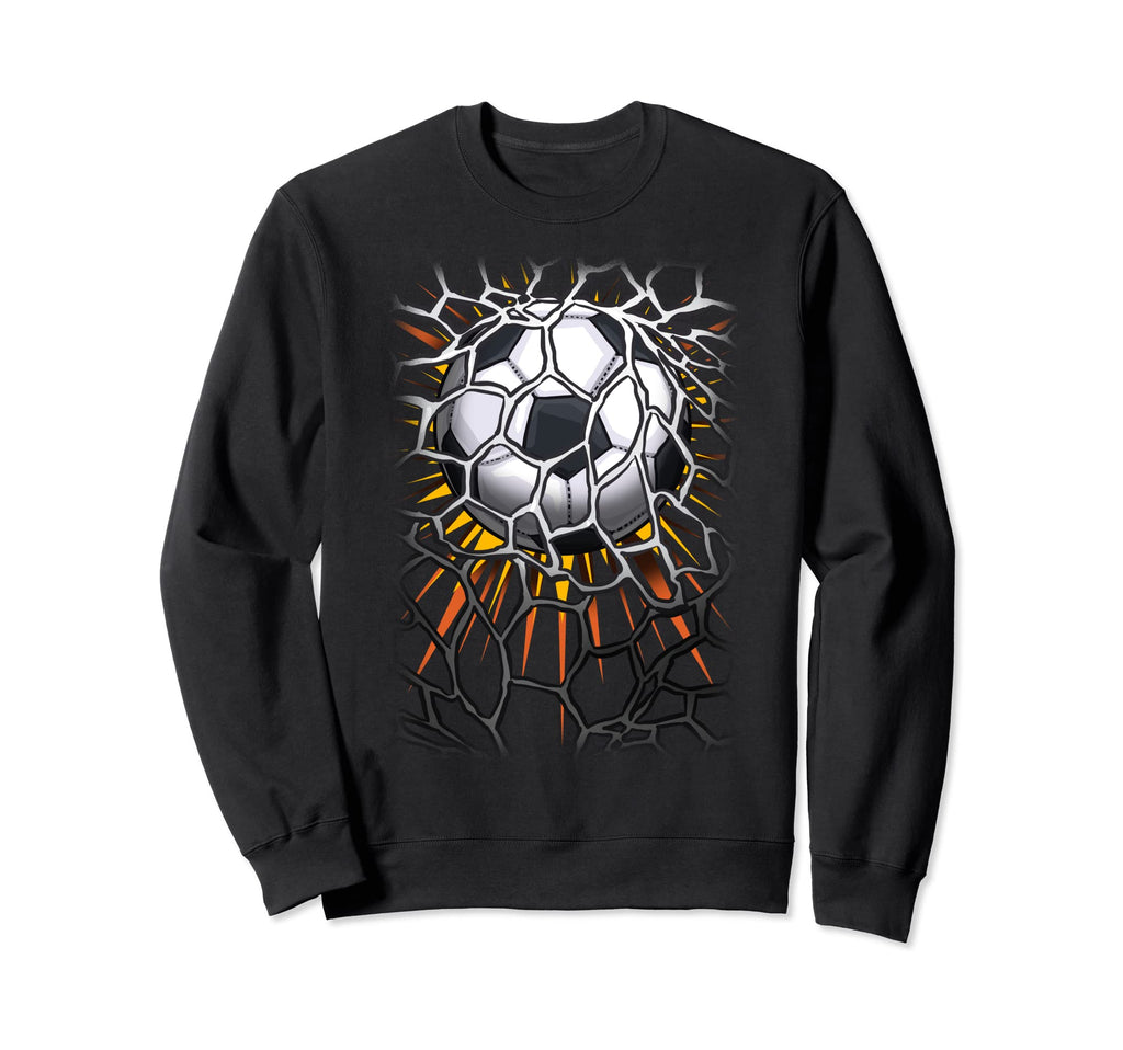 Football Ball Bulging Net From Sweatshirt - Minimalist Print Men Women - T-Shirt, Sweatshirt, Hoodie