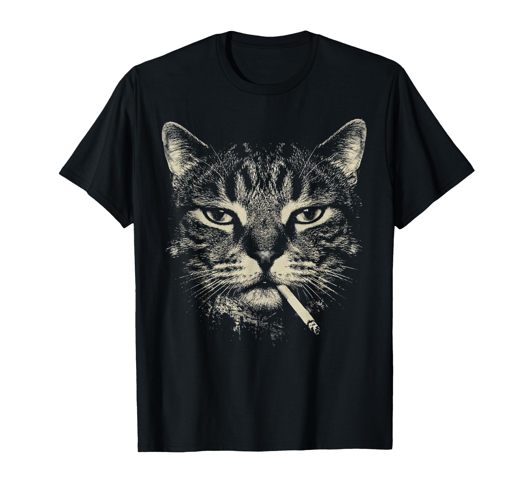 Funny Tabby Cat Smoking Cigarette Meme T-Shirt - Unique Graphic for Adults - T-Shirt, Sweatshirt, Hoodie