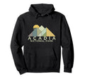 Acadia National Park Distressed Hoodie - Fun Novelty Design Men Women - T-Shirt, Sweatshirt, Hoodie