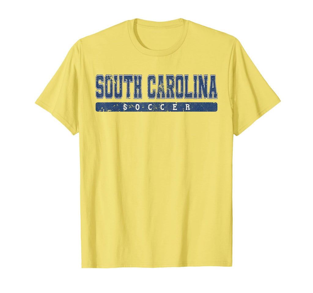 South Carolina Soccer Blue Text T-Shirt - Custom Art Print Men Women - T-Shirt, Sweatshirt, Hoodie