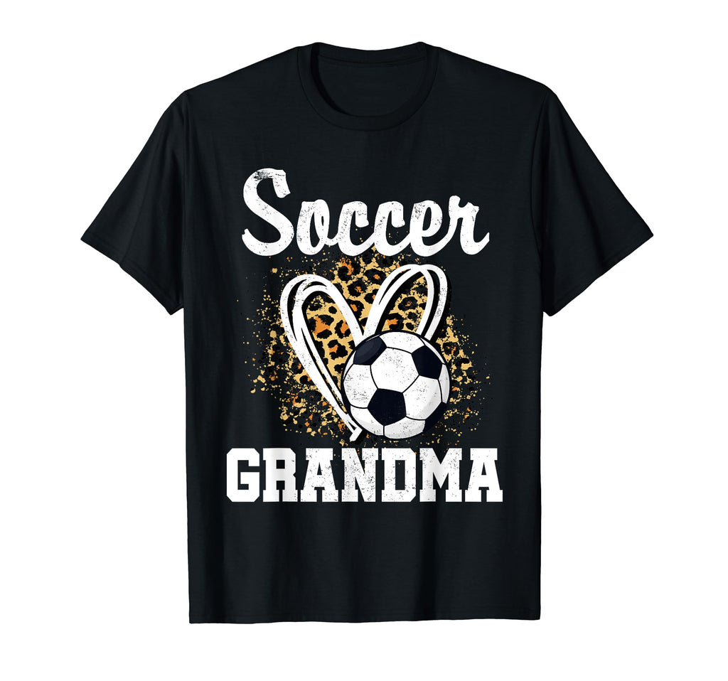 Soccer Grandma Leopard Heart Matching T-Shirt - Unique Graphic Unisex - T-Shirt, Sweatshirt, Hoodie