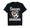 Soccer Grandma Leopard Heart Matching T-Shirt - Unique Graphic Unisex - T-Shirt, Sweatshirt, Hoodie