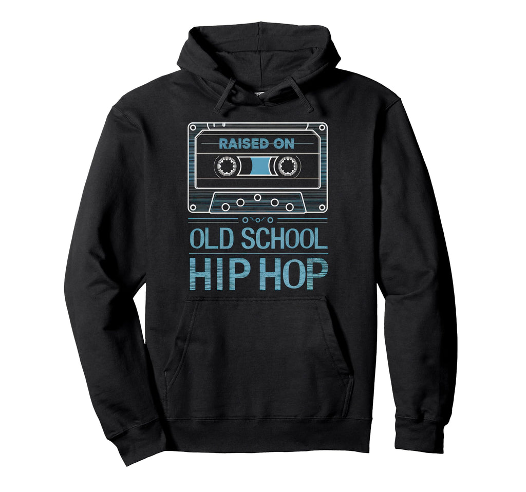 Raised Old School Hip Hop Cassette Hoodie - Novelty Apparel for Adults - T-Shirt, Sweatshirt, Hoodie