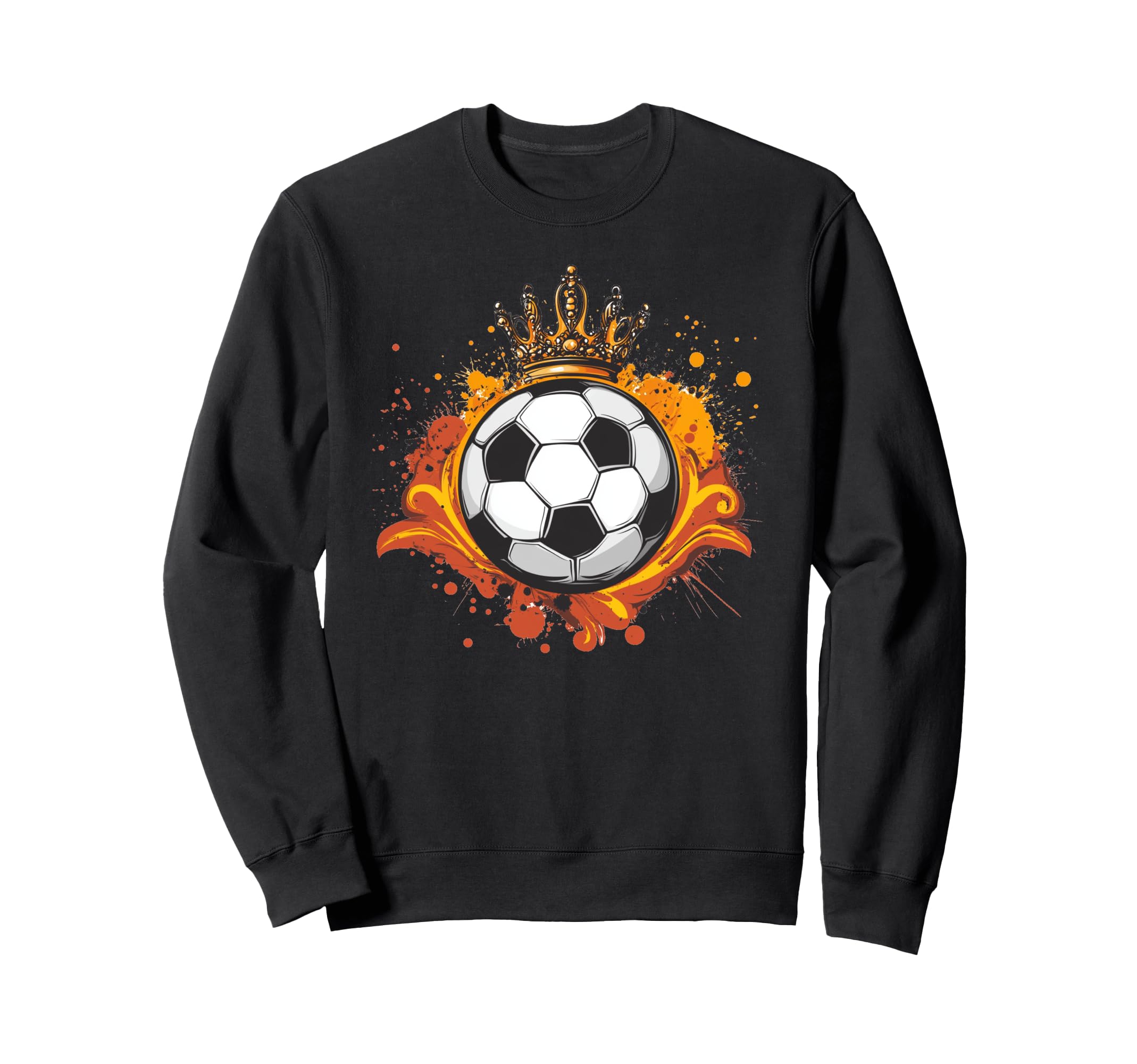 Awesome Soccer Ball Fit King Costume Sweatshirt - Unique Graphic Unisex - T-Shirt, Sweatshirt, Hoodie