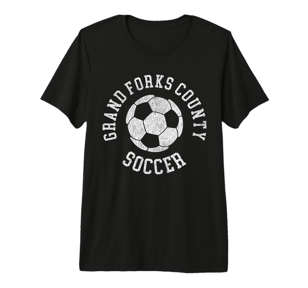 Grand Forks County Soccer Distressed T-Shirt - Unique Graphic for Adults - T-Shirt, Sweatshirt, Hoodie