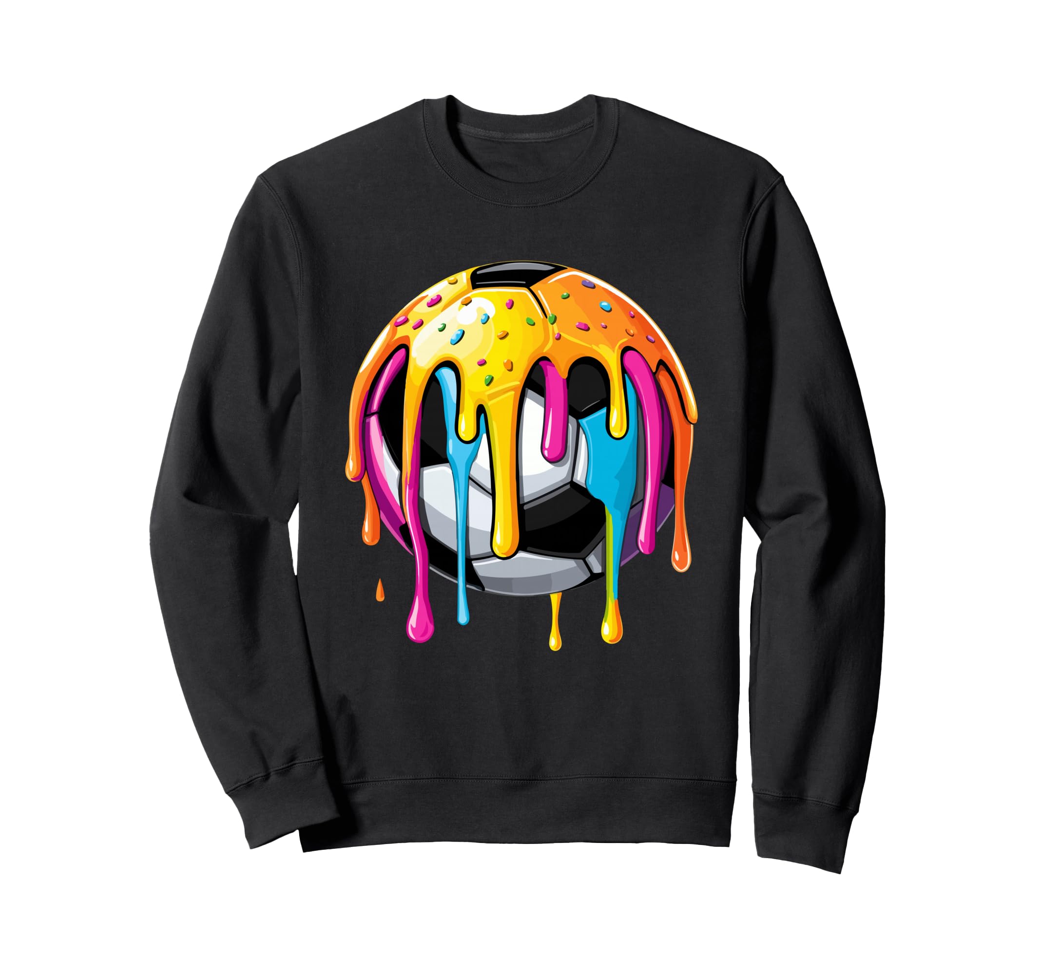 Colorful Soccer Accessories Drip Vibe Hoodie - Graphic Print for Adults - T-Shirt, Sweatshirt, Hoodie