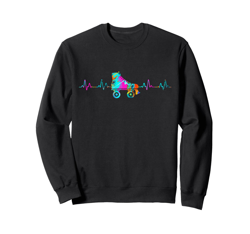 Roller Skating Skate Heartbeat Sweatshirt - Aesthetic Graphic Unisex - T-Shirt, Sweatshirt, Hoodie