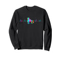 Roller Skating Skate Heartbeat Sweatshirt - Aesthetic Graphic Unisex - T-Shirt, Sweatshirt, Hoodie