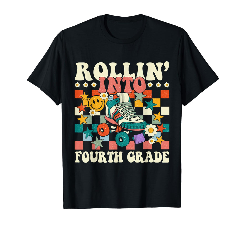Rolling Into 4Th Grade Back To T-Shirt - Fun Novelty Design Men Women - T-Shirt, Sweatshirt, Hoodie