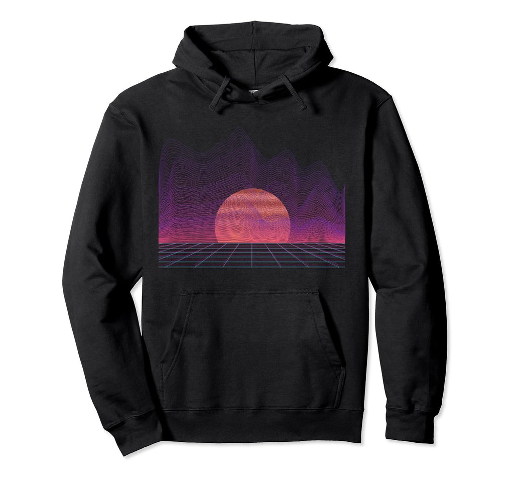 Outrun Synthwave Vaporwave Hoodie - Fun Novelty Design for Adults - T-Shirt, Sweatshirt, Hoodie
