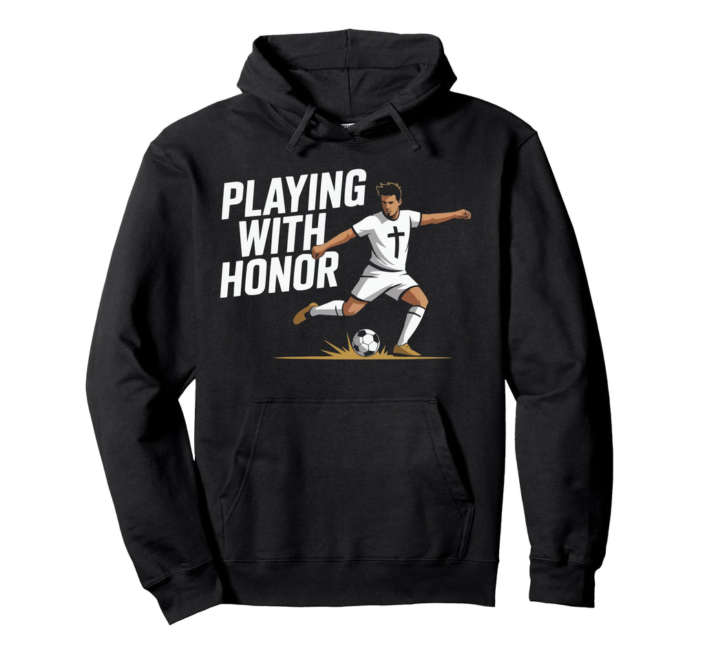 Christian Soccer Player Religious Hoodie - Streetwear Style for Adults - T-Shirt, Sweatshirt, Hoodie