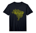 Mens Brazil Map Brazilian Soccer T-Shirt - Trendy Graphic for Adults - T-Shirt, Sweatshirt, Hoodie