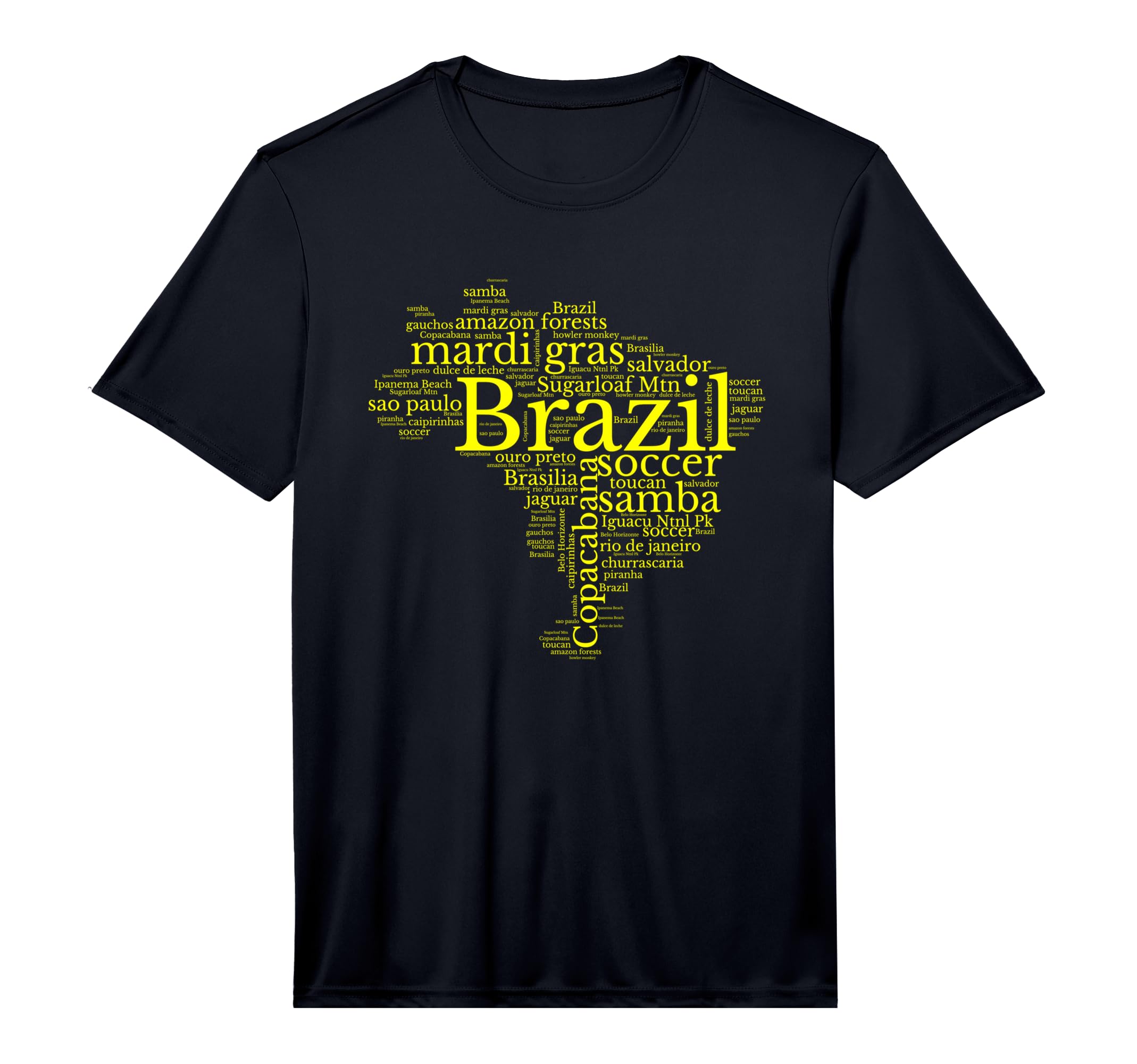 Mens Brazil Map Brazilian Soccer T-Shirt - Trendy Graphic for Adults - T-Shirt, Sweatshirt, Hoodie