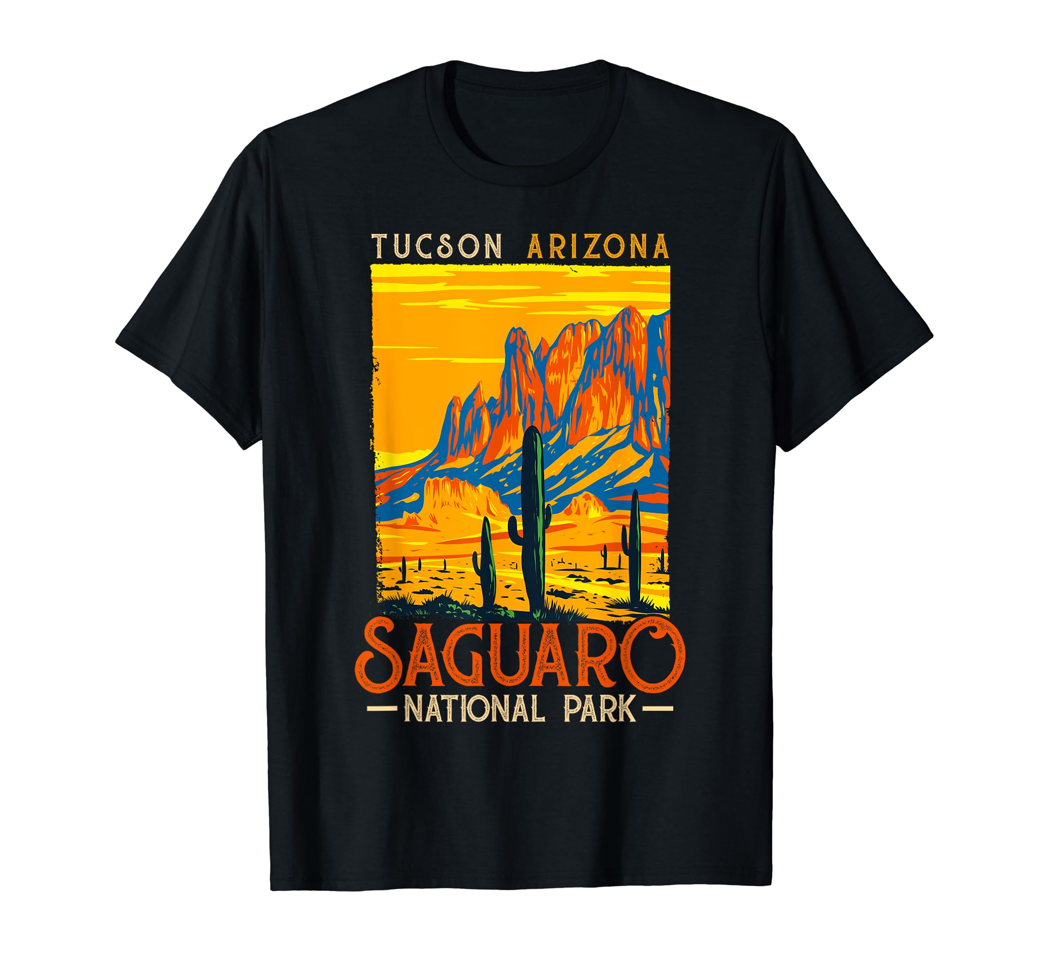 Saguaro Us National Park Lover T-Shirt - Fun Novelty Design Men Women - T-Shirt, Sweatshirt, Hoodie