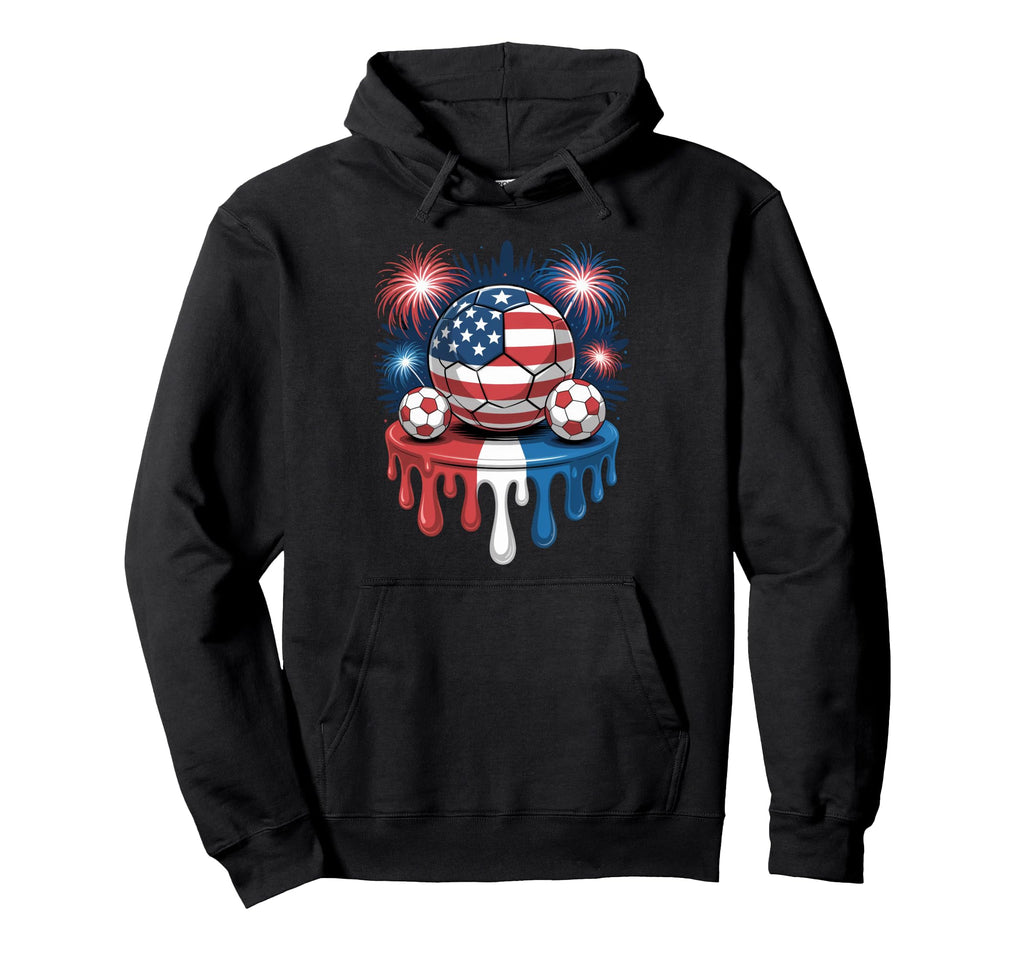 Ice Cream Drip Game American Usa Flag Hoodie - Streetwear Style Unisex - T-Shirt, Sweatshirt, Hoodie