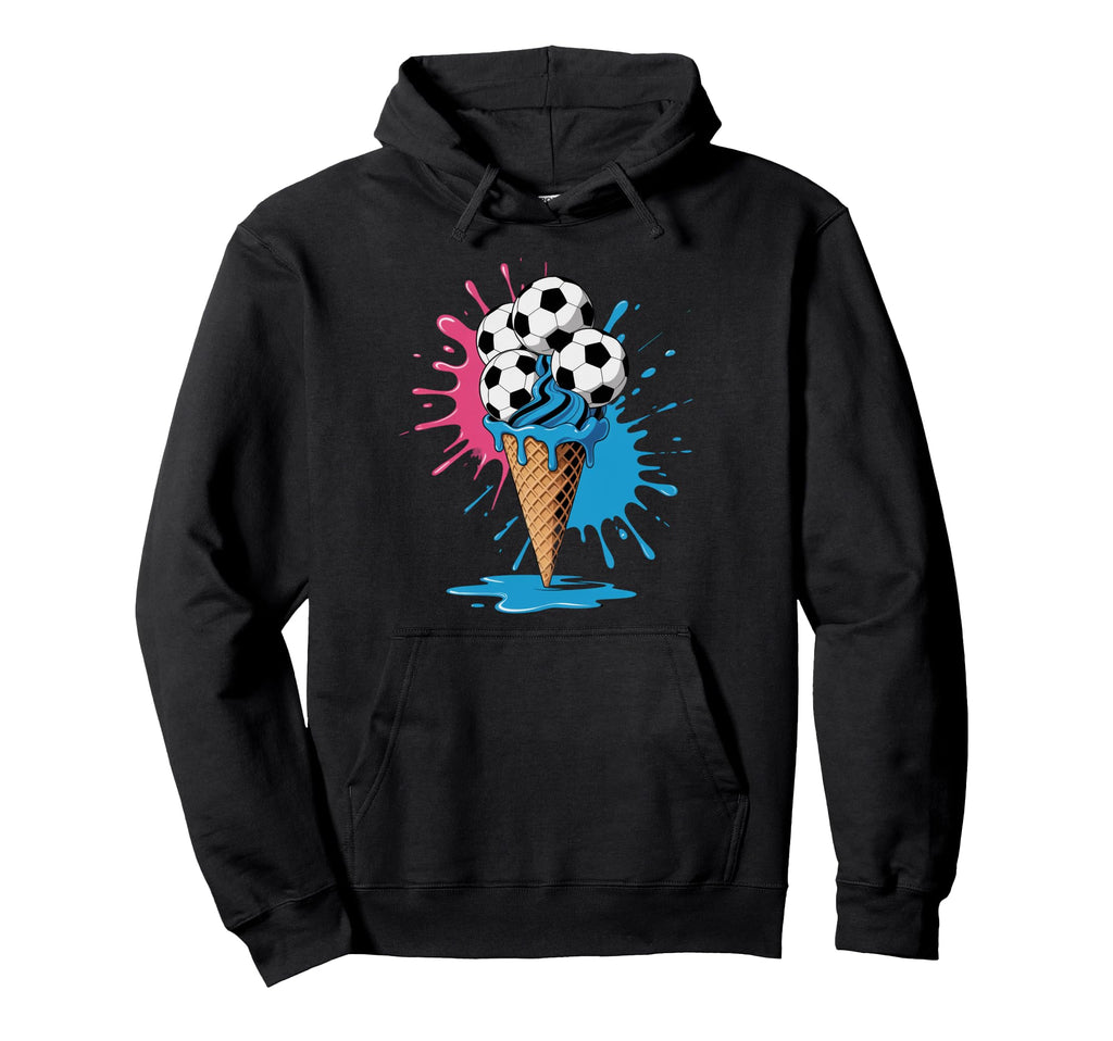 Ice Cream Soccer Ball Drip Game Soccer Hoodie - Custom Art Print Men Women - T-Shirt, Sweatshirt, Hoodie