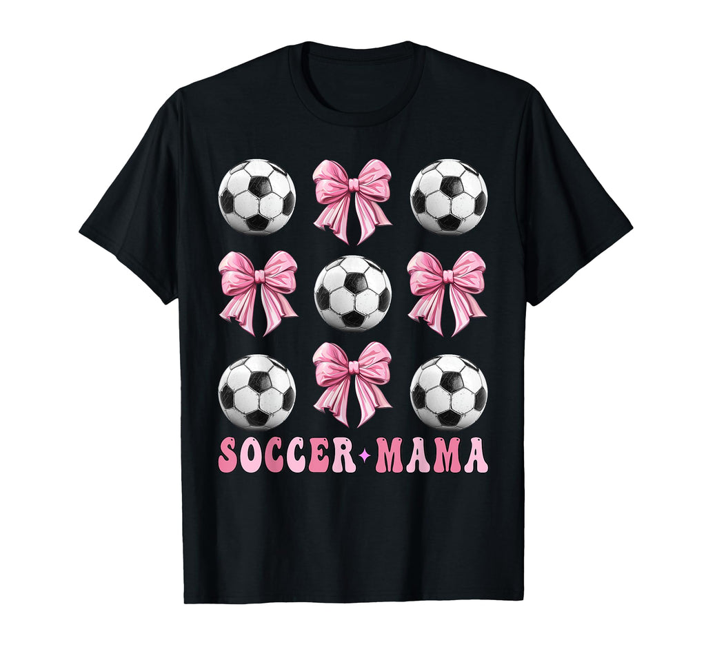 Soccer Mama Coquette Bow Soccer Lover T-Shirt - Minimalist Print Men Women - T-Shirt, Sweatshirt, Hoodie