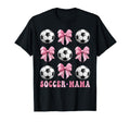 Soccer Mama Coquette Bow Soccer Lover T-Shirt - Minimalist Print Men Women - T-Shirt, Sweatshirt, Hoodie