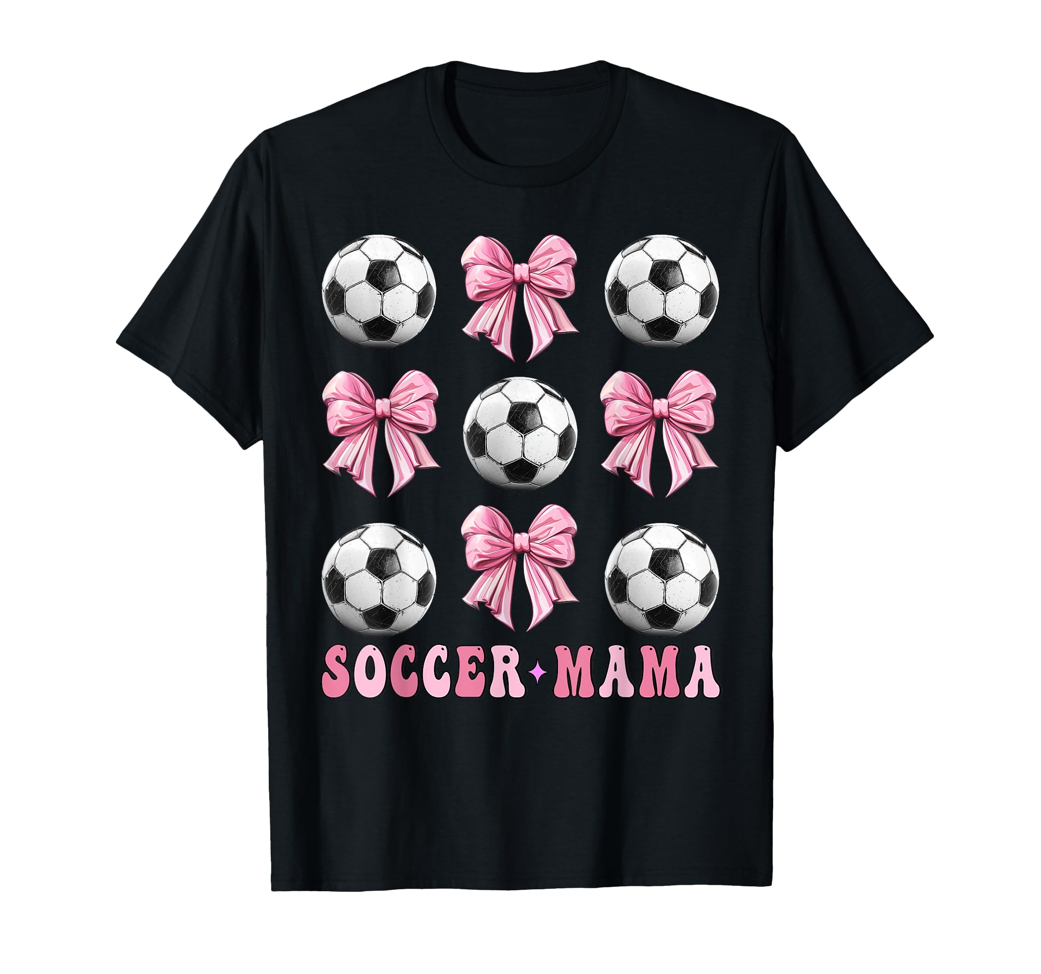 Soccer Mama Coquette Bow Soccer Lover T-Shirt - Minimalist Print Men Women - T-Shirt, Sweatshirt, Hoodie