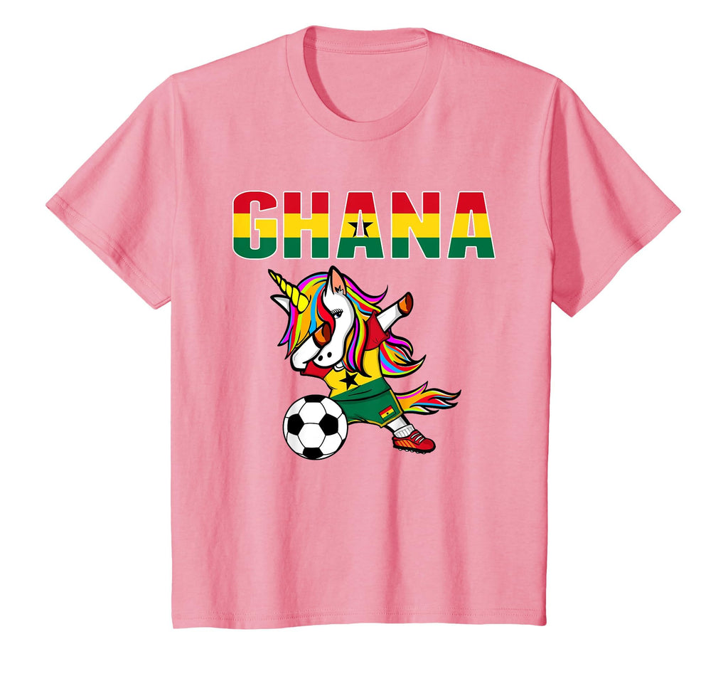Dabbing Unicorn Ghana Soccer Fans T-Shirt - Trendy Graphic for Adults - T-Shirt, Sweatshirt, Hoodie