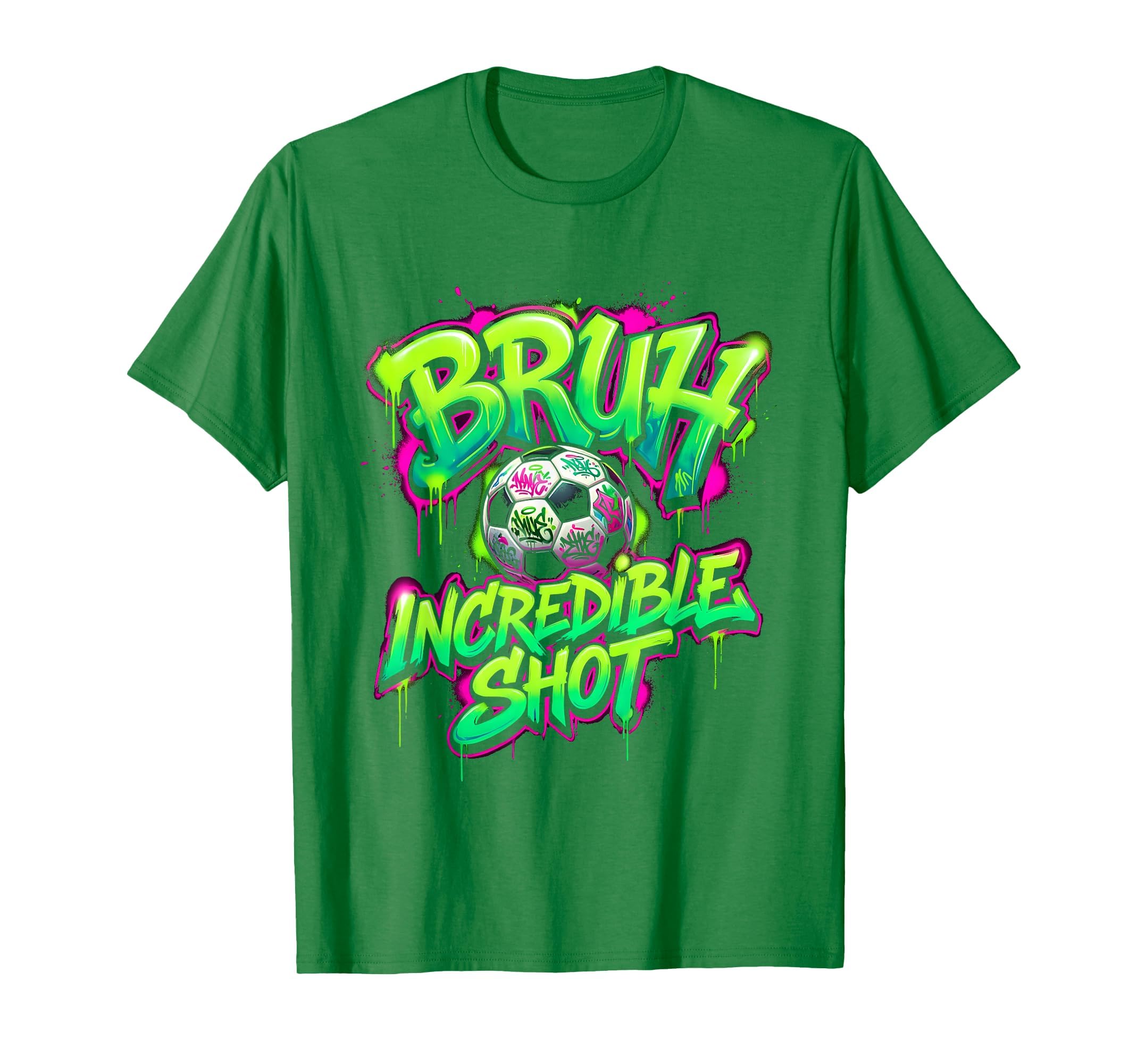 Bruh Incredible Shot Soccer Ball T-Shirt - Minimalist Print for Adults - T-Shirt, Sweatshirt, Hoodie