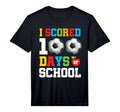 Soccer 100 Days School Scored 100Th Day T-Shirt - Graphic Print Unisex - T-Shirt, Sweatshirt, Hoodie