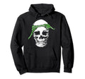 Hiphop Skull Green Do Rag Bandana Old Hoodie - Minimalist Print for Adults - T-Shirt, Sweatshirt, Hoodie