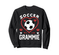 Soccer Grammie Heart Grammie Soccer Sweatshirt - Aesthetic Graphic Unisex - T-Shirt, Sweatshirt, Hoodie