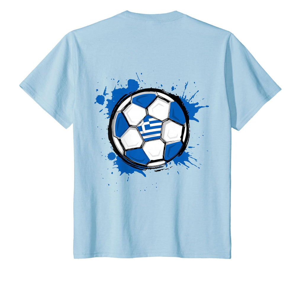 Splash Soccer Ball Greece Football Fans T-Shirt - Unique Graphic Men Women - T-Shirt, Sweatshirt, Hoodie