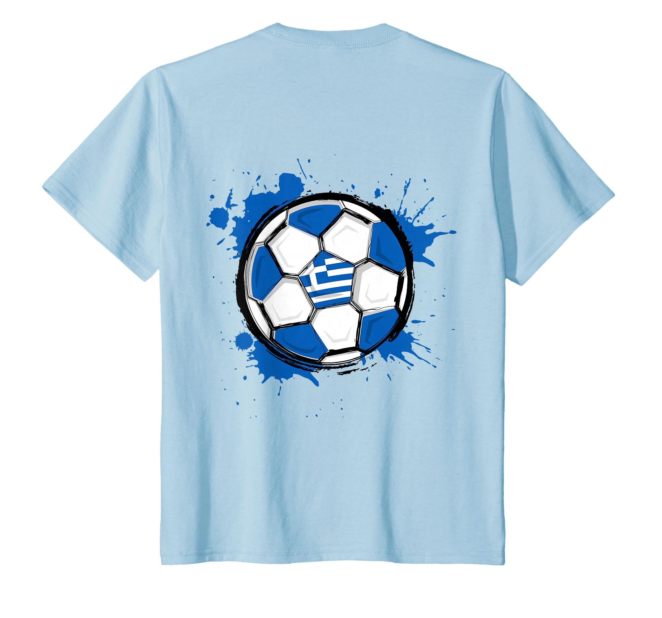 Splash Soccer Ball Greece Football Fans T-Shirt - Unique Graphic Men Women - T-Shirt, Sweatshirt, Hoodie