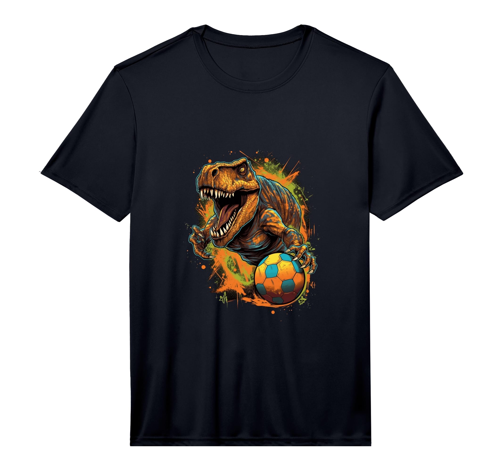 T Rex Playing Soccer Funny Dinosaur T-Shirt - Unique Graphic for Adults - T-Shirt, Sweatshirt, Hoodie