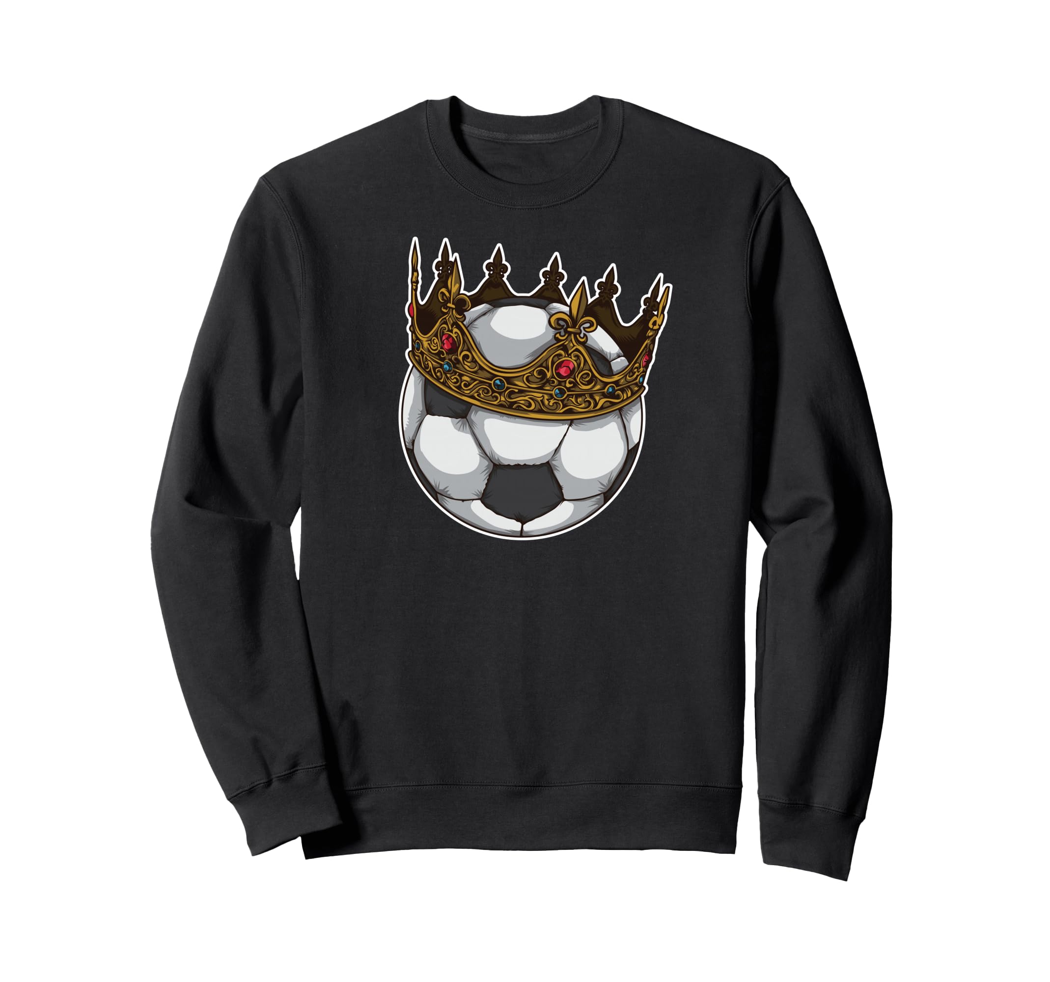 Soccer King Crown Best Player Award Sweatshirt - Graphic Print Men Women - T-Shirt, Sweatshirt, Hoodie