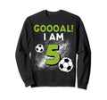 5Th Birthday Soccer Theme 5Year Old B Sweatshirt - Streetwear Style Unisex - T-Shirt, Sweatshirt, Hoodie