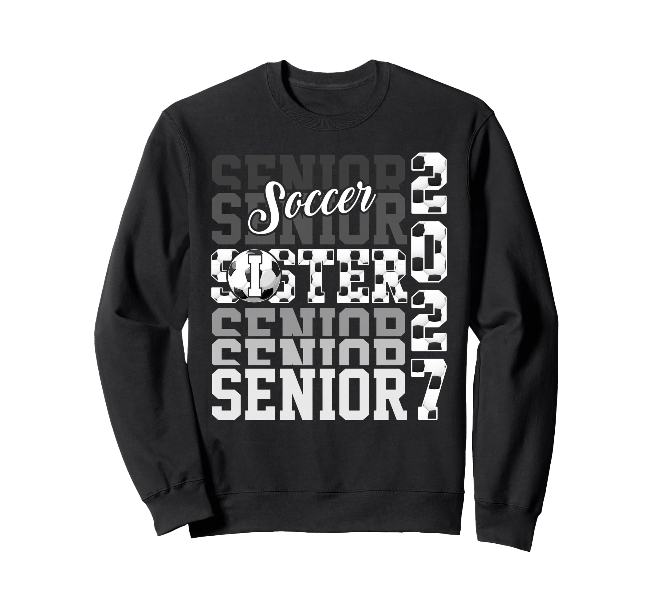 Senior 2027 Soccer Sister Proud Sweatshirt - Minimalist Print Men Women - T-Shirt, Sweatshirt, Hoodie